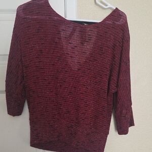 by & by Women's Maroon Sweater